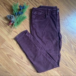 American Eagle Purple Corduroy Jeggings